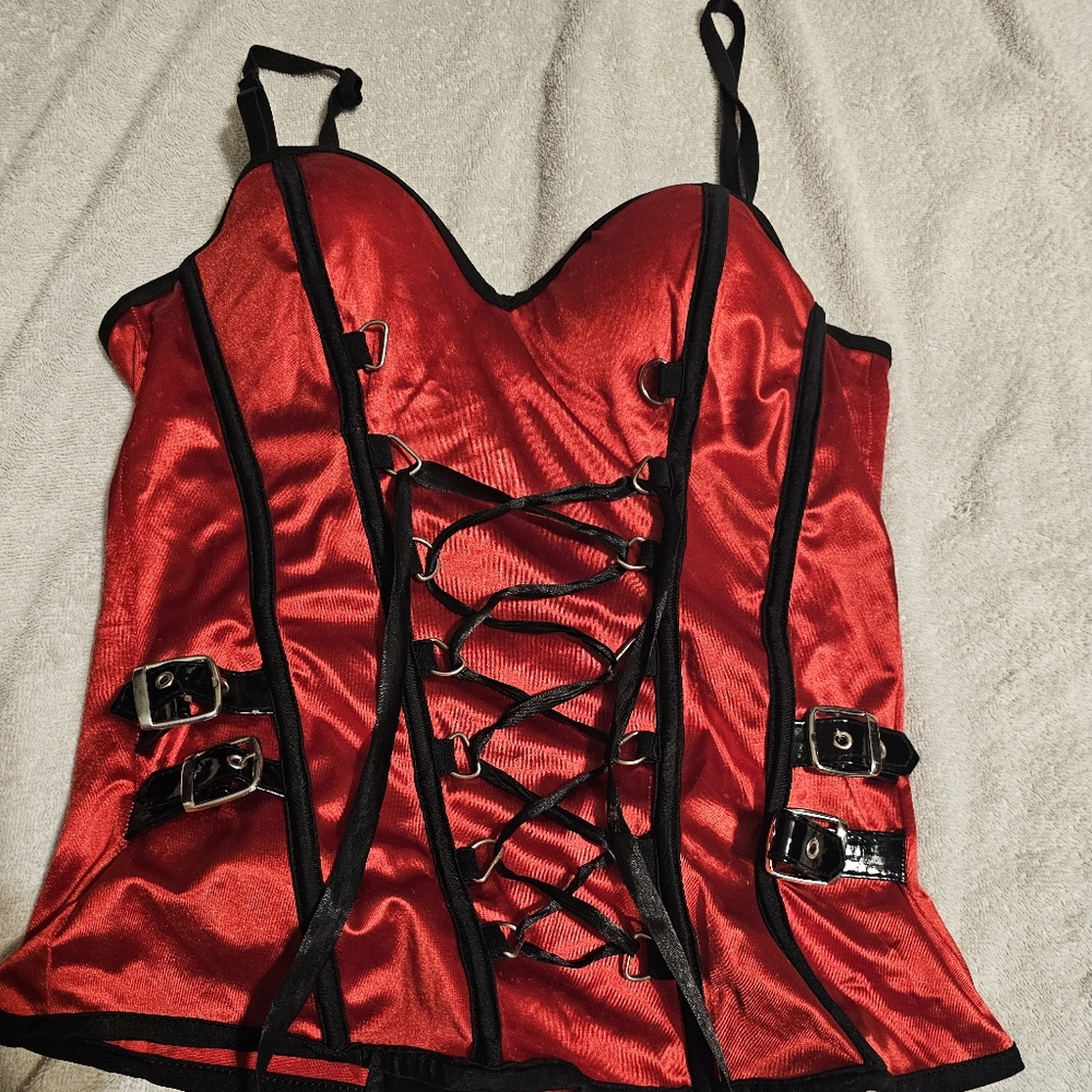 Red Satin Corsette